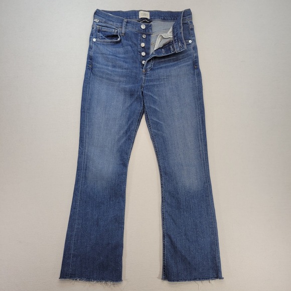 Citizens of Humanity Jeans Women 26 Isola Straight Crop Raw Hem Button Fly Denim - Picture 1 of 12